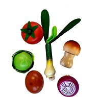 Wooden fruit and vegetable mix - 6 pcs in paper box - Toy Kitchen Food