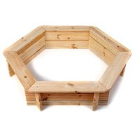 Tuindeco - Hexagonal Sandpit with Cover - Sandpit