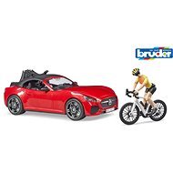 Bruder Freizeit - Cabrio rot mit Fahrrad und Radfahrer - Auto