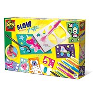 SES Blowing Markers with Templates, 7 Colours - Felt Tip Pens