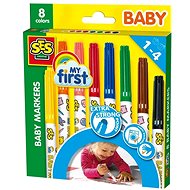 SES My First Markers, 8 Colours - Felt Tip Pens