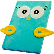 Block A5, Lined, 80 Sheets, Velvet + Sewn Accessories, OWL - 210170 - Journal