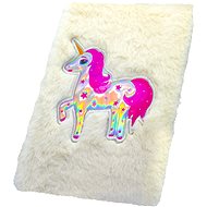 Block A5, Lined, 80 Sheets, Plush + Plastic Embroidery, UNICORN - 210173 - Journal