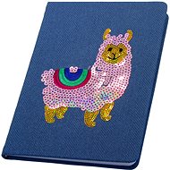 Block A5, Lined, 80 Sheets, Fabric with Embroidery and Sequins, LAMA - 210175 - Journal