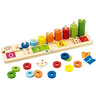 Imaginarium Wooden Game with Numbers - Sort and Stack Tower