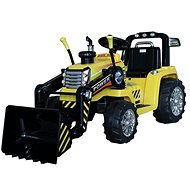 MASTER Traktor homlokrakodóval, sárga, hátsókerék-meghajtással - Elektromos gyerek traktor