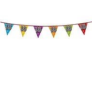 Birthday garland - flags “18“ holographic colour - 800 cm - Garland