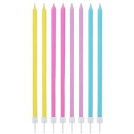 Birthday candles - pastel long,14,5 cm 16 pcs - Candle