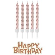 Birthday candles - happy birthday - rosegold - rose gold -16 pcs - 7 cm - Candle