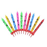 Birthday candles - flowers - 10pcs - 11,5 cm - Candle