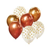 Set of Latex Balloons - Chrome Rosegold 7 pcs, 30cm - Balloons