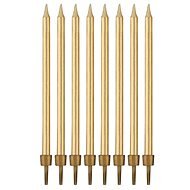 Birthday Candles Gold with Bases Length - 10cm - 8 pcs - Candle