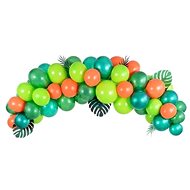 Balloon garland - set green - orange - dino / jungle 200 cm, 60 pcs - Garland