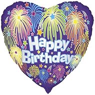 Foil Balloon Happy Birthday Fireworks - 45cm - Balloons
