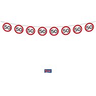 Garland birthday traffic sign 50, 12m - Garland