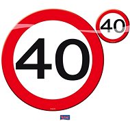 Place setting road sign 40, 4x plate, 4x glass - Dish Set