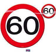 Place setting traffic sign 60, 4x plate, 4x glass - Dish Set