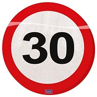 Napkins with Traffic Sign and 30, 33x33cm 20 pcs/pack - Paper Napkins