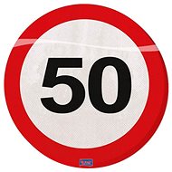 Napkins with Traffic Sign and 50, 33x33cm 20 pcs/pack - Paper Napkins