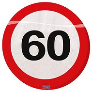 Napkins with Traffic Sign and 60, 33x33cm 20 pcs/pack - Paper Napkins