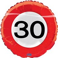 Balloon Foil Traffic Sign 30, 43cm - Balloons