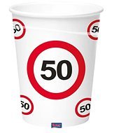 Tégliky dopravná značka 50, 350 ml 8ks/bal - Pohár na nápoje