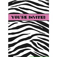 Invitations - zebra - 8pcs - 10 x 14cm - Party Accessories