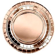 Paper Plates, Rose Gold  18cm, 6 pcs - Set of Plates