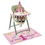1st birthday set - girl - pink - 4 pcs - Party Accessories
