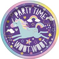 Unicorn plates, 8 pcs, 17 cm - Plate
