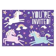 Unicorn / unicorn invitations, 8 pcs - Party Accessories