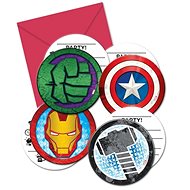 Invitations with avengers envelopes, 6 pcs - Party Accessories