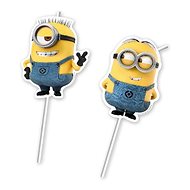 Straws - straws with mimoni medallion 6 pcs - Straw
