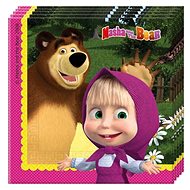 Napkins Masha and Bear 33x33cm, 20 pcs - Paper Napkins