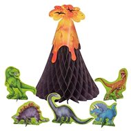 Paper decoration volcano + dinosaurs / dinosaur - Party Accessories