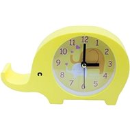 Analogue Alarm Clock, Elephant Design, Yellow - Alarm Clock