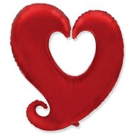 Foil Balloon Twisted Heart - Red 90cm - Balloons