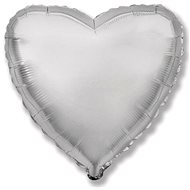 Foil Balloon 45cm Heart Silver - Valentine / Wedding - Balloons