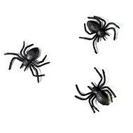 Black plastic spiders 10 pcs - Figure