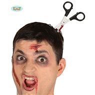 Nožnice v hlave, čelenka 11 cm – halloween - Doplnok ku kostýmu