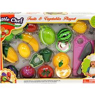 Velcro Set of Fruits and Vegetables with Accessories - Toy Kitchen Food