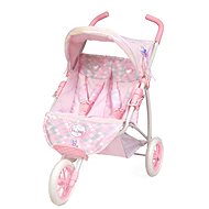 Decuevas 90341 faltbarer dreirädriger Kinderwagen für Zwillinge Ocean Fantasy Puppen 2021 - 75 cm - Puppenwagen
