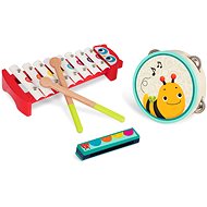 B-Toys Musical Instruments Wooden Mini Melody Band - Instrument Set for Kids