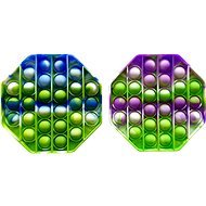 Pop it – oktagon 12,5 cm zeleno-modro-fialový - Pop It