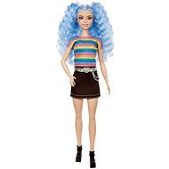 Barbie Modell - fekete szoknya és szivárványos póló - Játékbaba