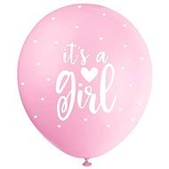 Latex Balloons - "It's a Girl" - Pink and White - 5 pcs - 30cm - Balloons