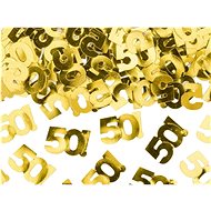 Metallic confetti number 50 - gold - 15 g - Confetti