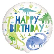 Balloon Foil Dinosaur - Green and Blue - Happy Birthday - Happy Birthday - 45cm - Balloons