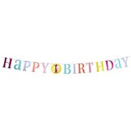 Garland 1. Birthday - happy birthday - girl - pink - 182 cm - Garland