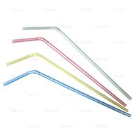 Straws - flexible - red in pack. 40 pcs - Straw